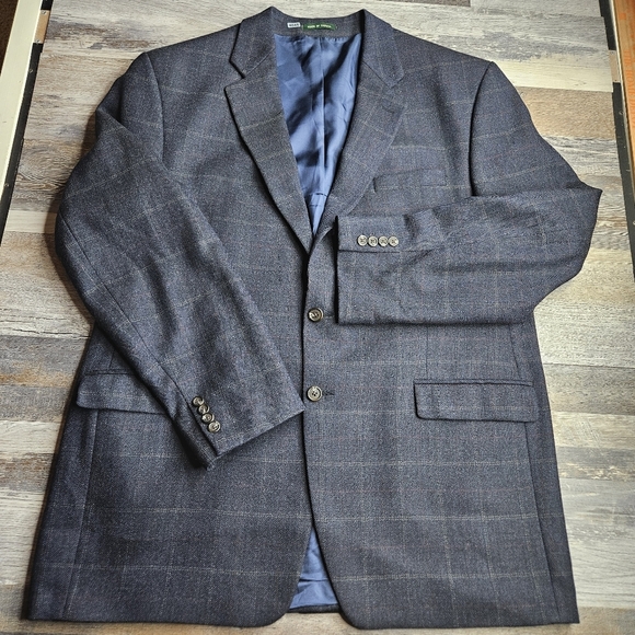 Lauren Ralph Lauren Men's Blazer Jacket Navy Blue Lamb's Wool - Picture 1 of 16
